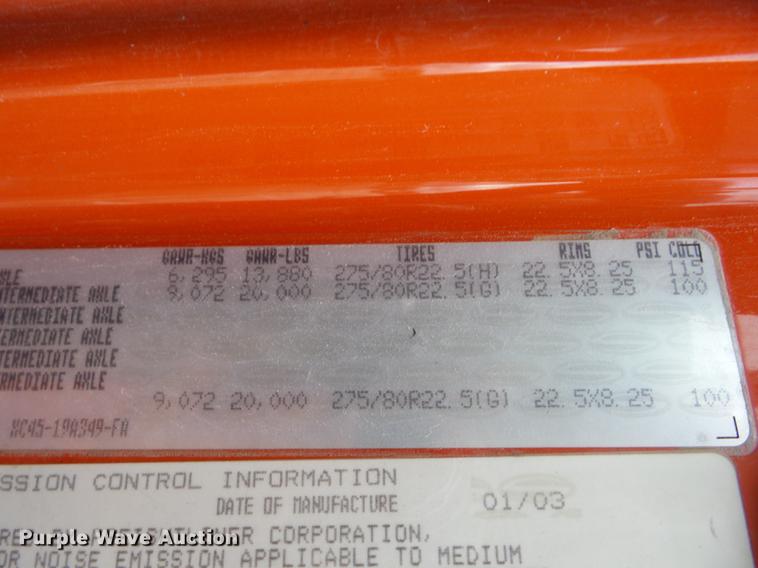 image for item K6384 2003 Sterling LT7500 dump truck