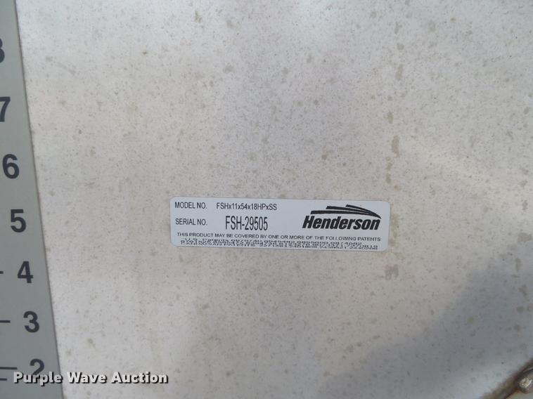 image for item BU9892 Henderson FSHX11X54X18HPXSS stainless steel spreader