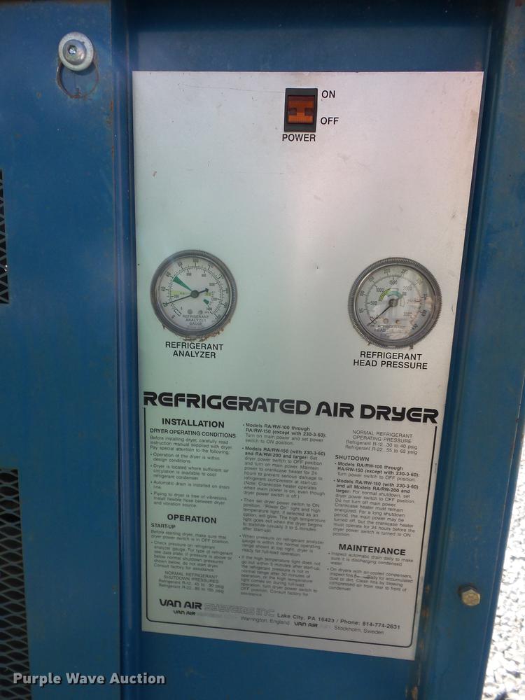 image for item DA0761 Vanair Systems RA500 compressed air dryer