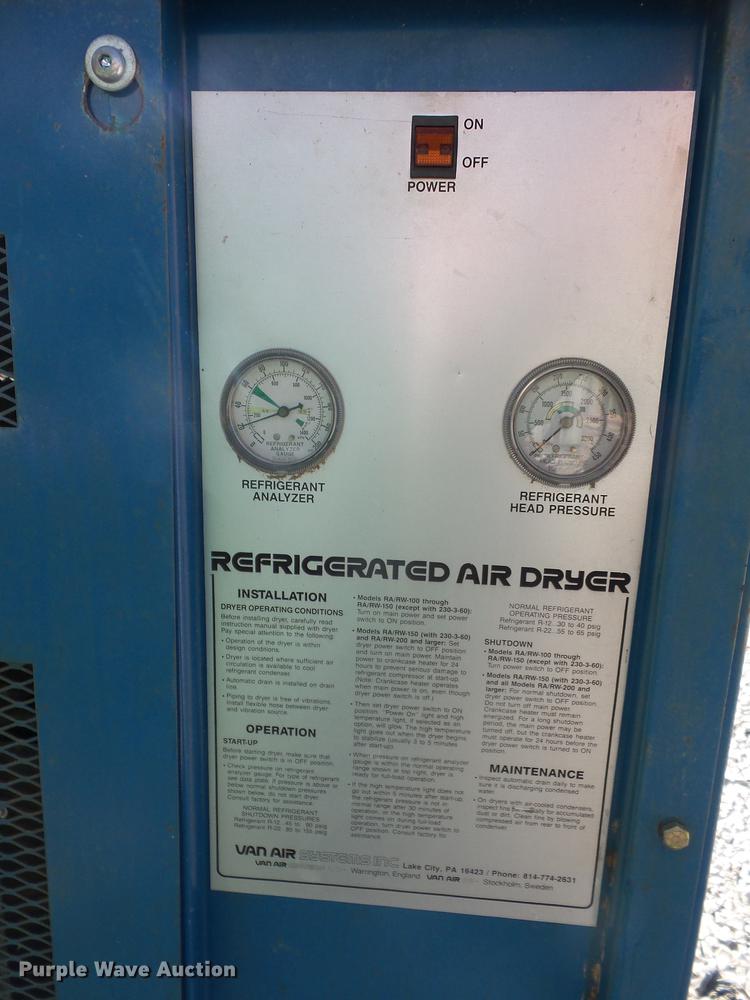 image for item DA0761 Vanair Systems RA500 compressed air dryer