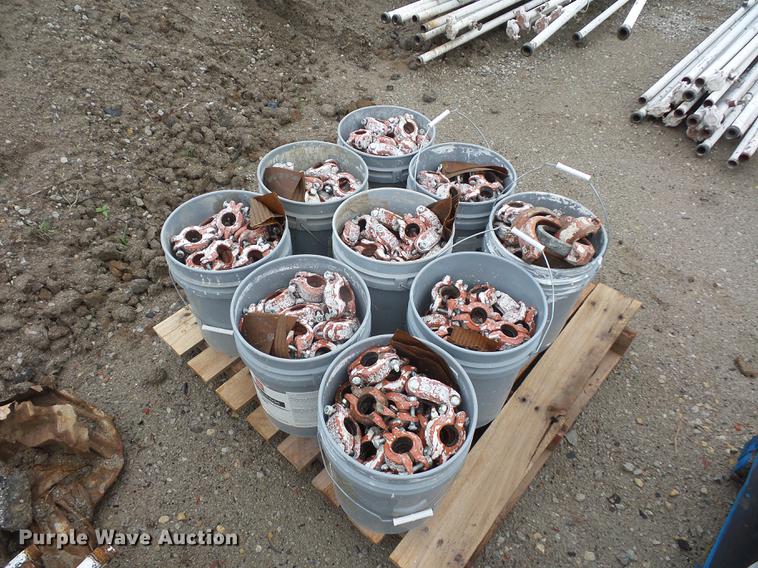 image for item DA0849 (4) pallets sprinkler pipe fittings and couplers