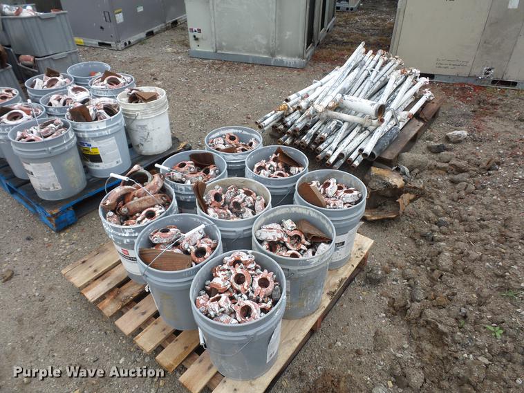 image for item DA0849 (4) pallets sprinkler pipe fittings and couplers