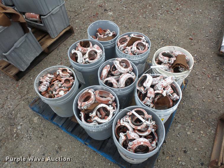 image for item DA0849 (4) pallets sprinkler pipe fittings and couplers