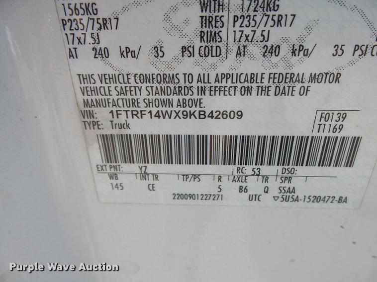 image for item DB1448 2009 Ford F150 pickup truck