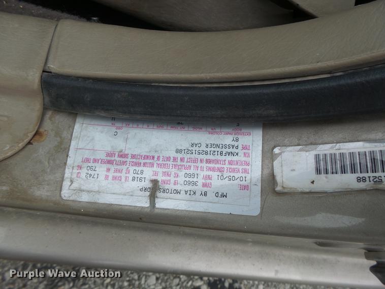 image for item DB1477 2002 Kia Spectra