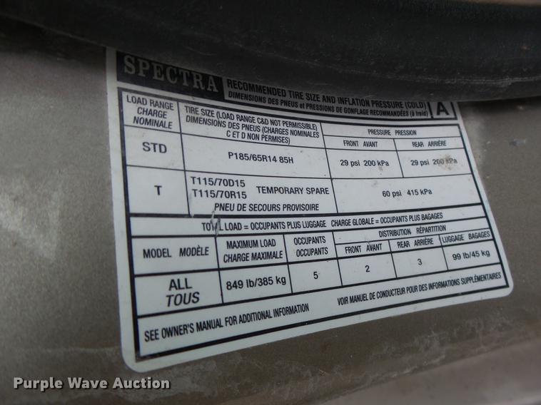 image for item DB1477 2002 Kia Spectra