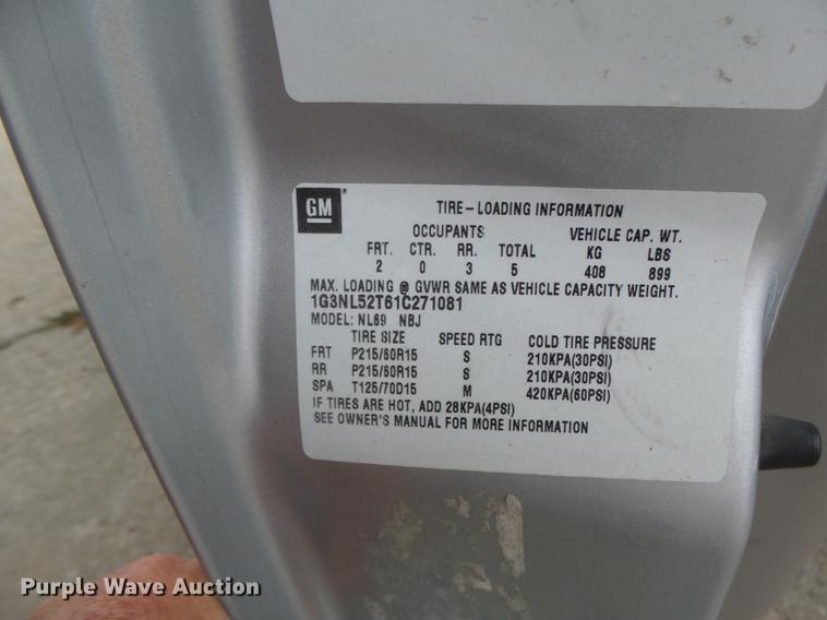 image for item DB1480 2001 Oldsmobile Alero