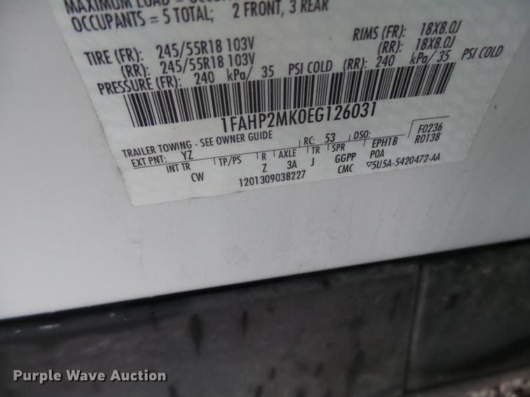 image for item DB1499 2014 Ford Taurus Police Interceptor