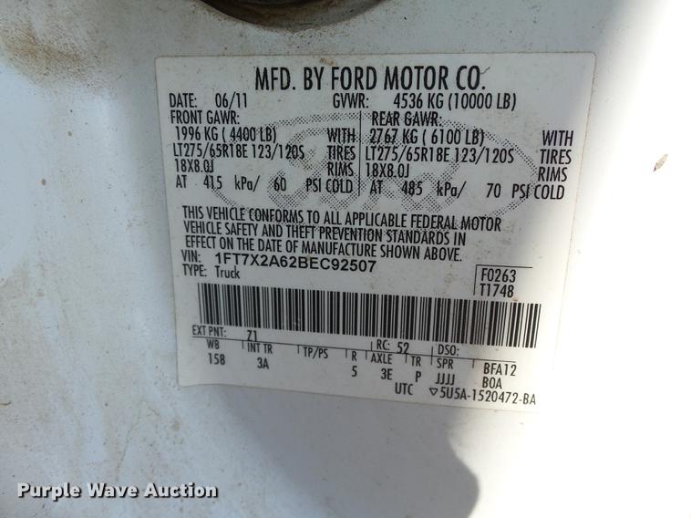 image for item DB4169 2011 Ford F250 Super Duty XLT SuperCab pickup truck