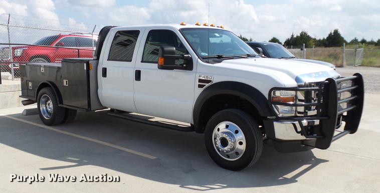 image for item DB4201 2009 Ford F450 Super Duty XLT Crew Cab flatbed truck