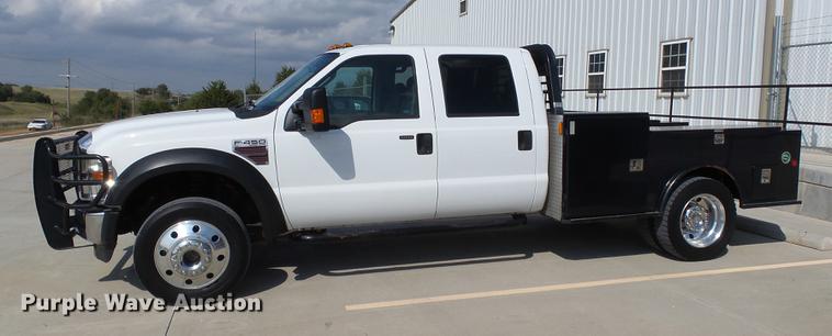 image for item DB4201 2009 Ford F450 Super Duty XLT Crew Cab flatbed truck