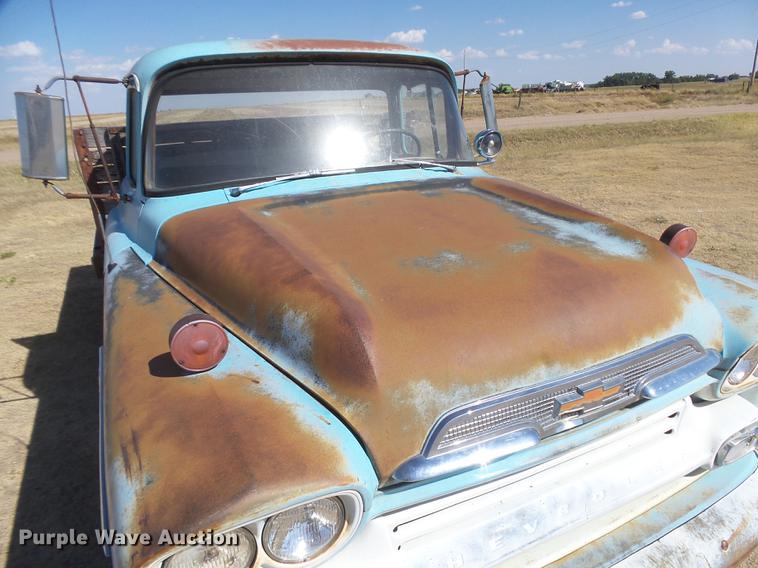 image for item DC3829 1959 Chevrolet Apache 38 flat dump bed pickup truck