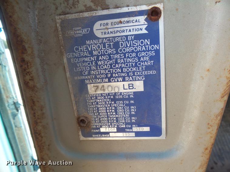 image for item DC3829 1959 Chevrolet Apache 38 flat dump bed pickup truck