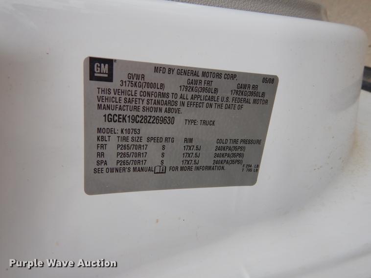 image for item DC5283 2008 Chevrolet Silverado 1500 Ext. Cab pickup truck