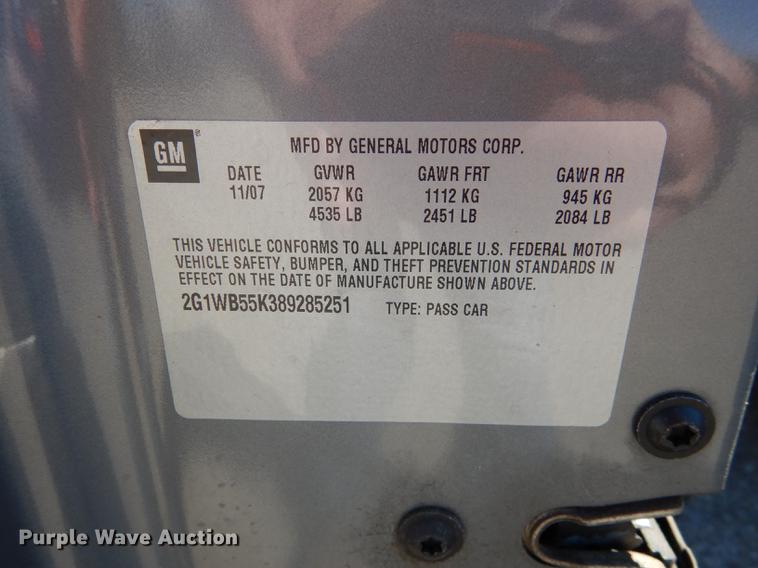 image for item DD0756 2008 Chevrolet Impala