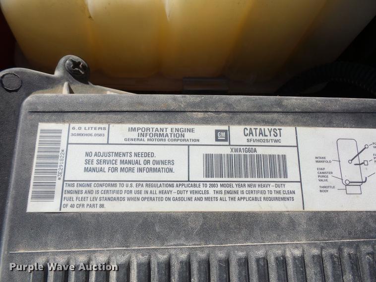 image for item DD2008 2003 Chevrolet Silverado 2500HD Ext. Cab pickup truck