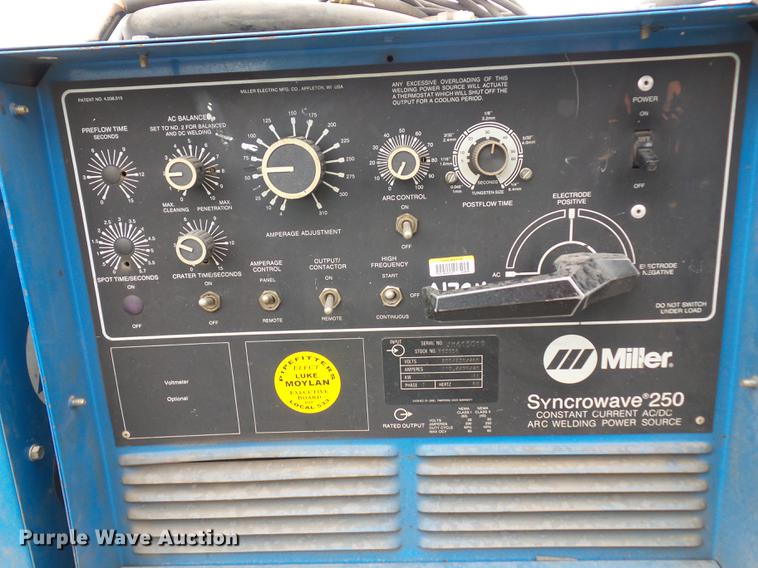 image for item DD2018 Miller Syncrowave 250 welder