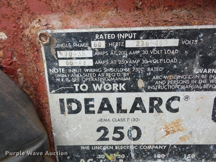 image for item DD2024 Lincoln Idealarc 250 welder
