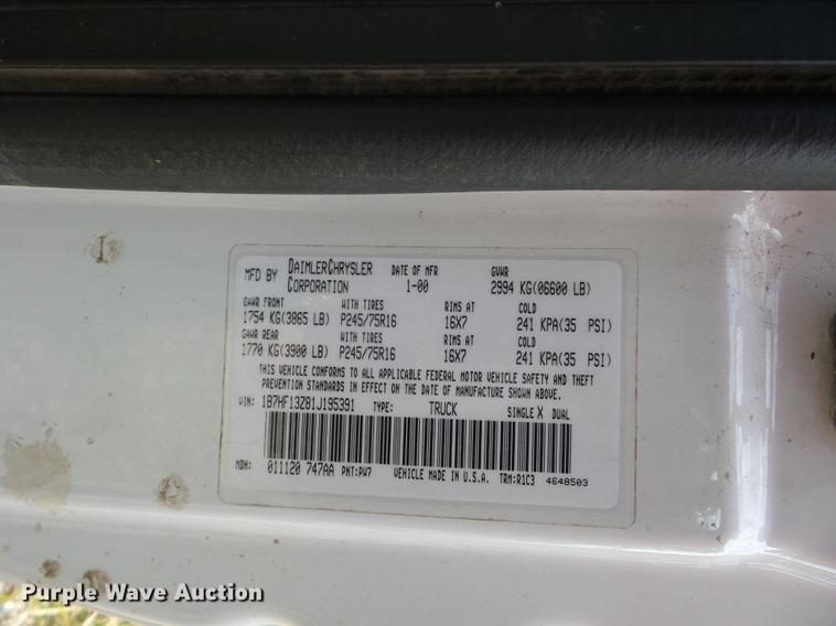 image for item DD2107 2001 Dodge Ram 1500 Quad Cab pickup truck