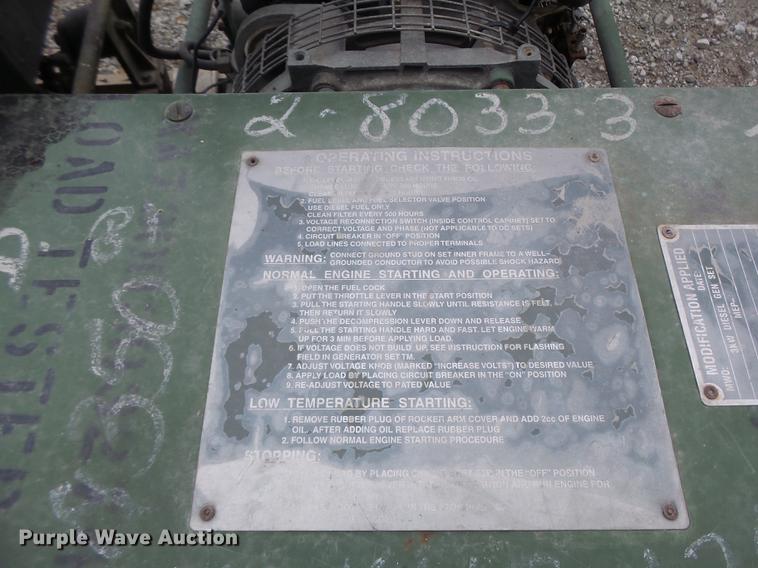 image for item DF9380 US Army MEP-016A generator