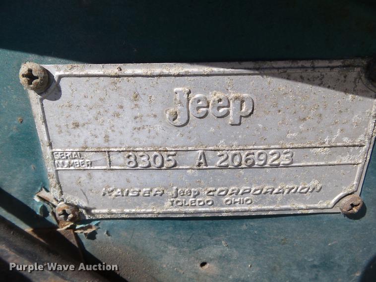 image for item DH9459 1966 Kaiser Jeep
