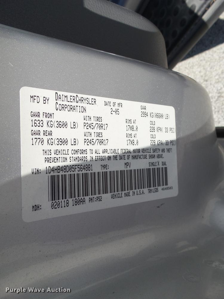 image for item DH9470 2005 Dodge Durango SLT SUV