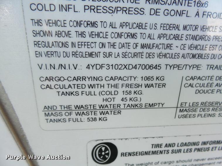 image for item DH9713 2013 Keystone Montana camper