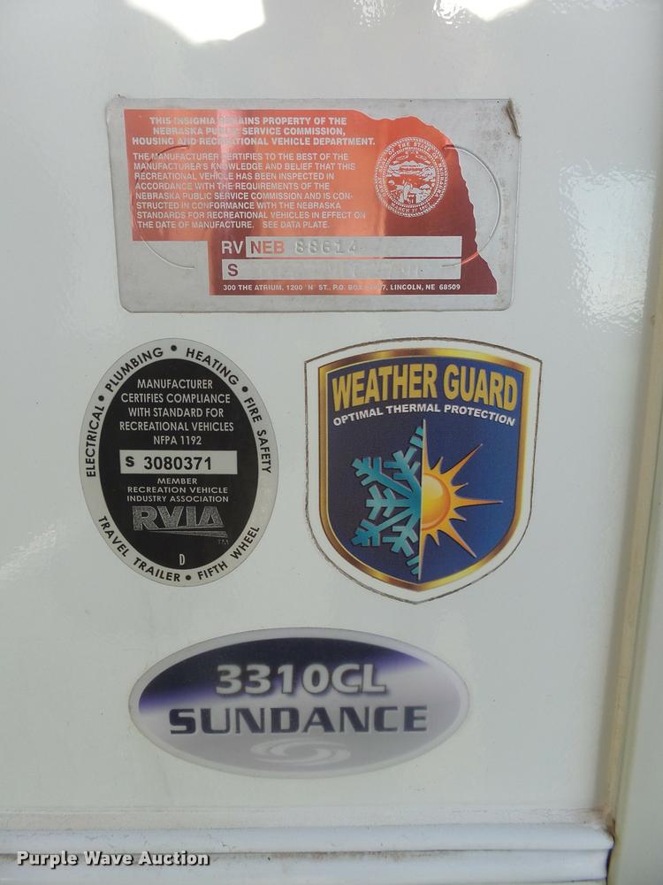 image for item DH9714 2013 Sundance 3310CL camper