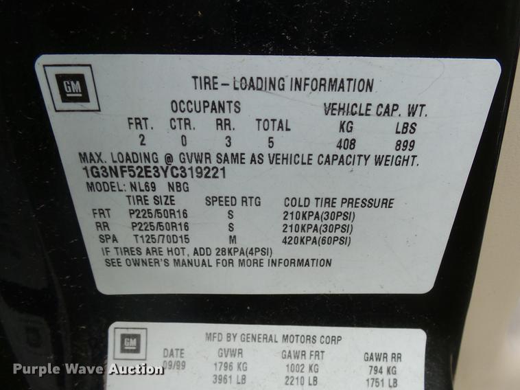 image for item DH9727 2000 Oldsmobile Alero