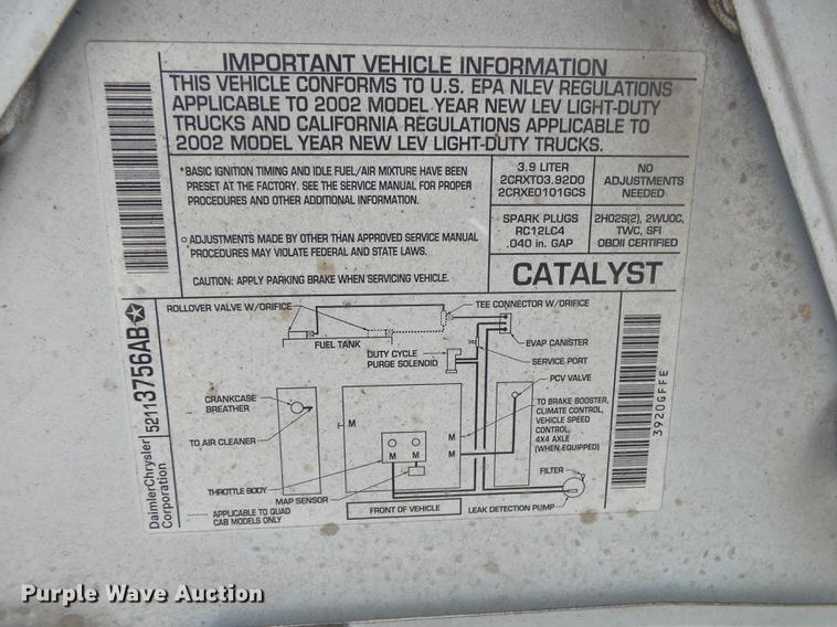 image for item DS9715 2000 Dodge Dakota pickup truck