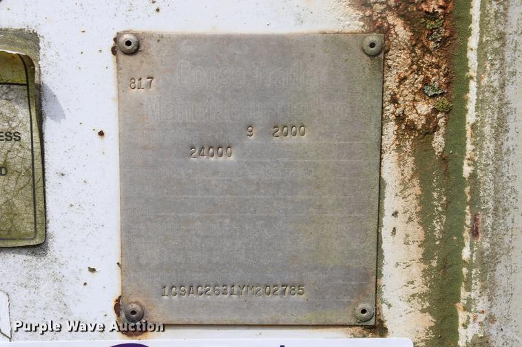 image for item ED9509 2000 Coose enclosed cargo trailer