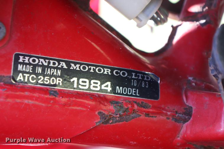 image for item ED9516 1984 Honda 250R ATC ATV