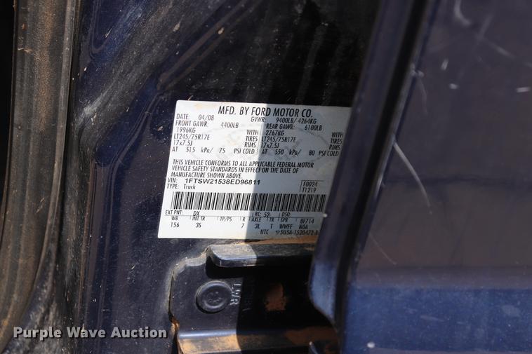 image for item ED9535 2008 Ford F250 Super Duty Crew Cab pickup truck