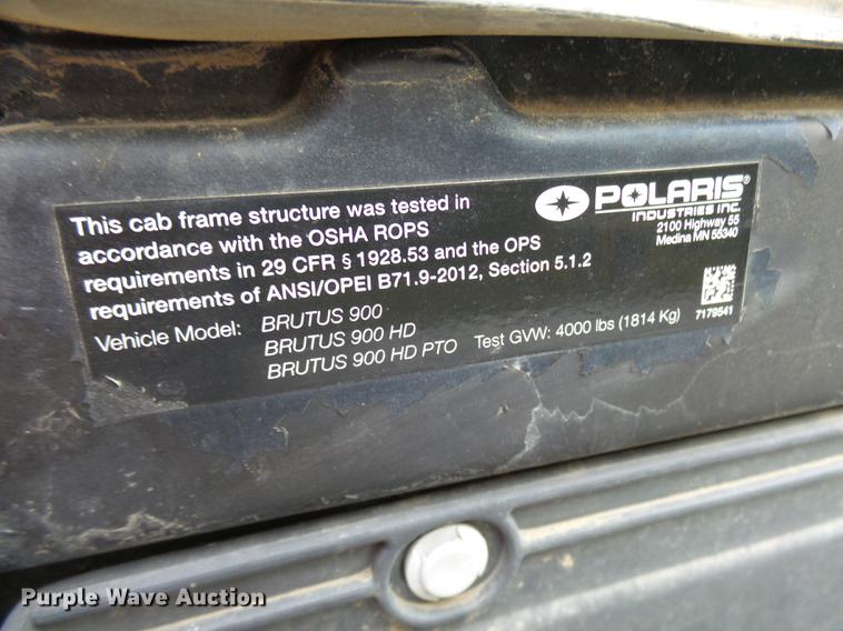 image for item K1844 2013 Polaris Ranger Brutus utility vehicle