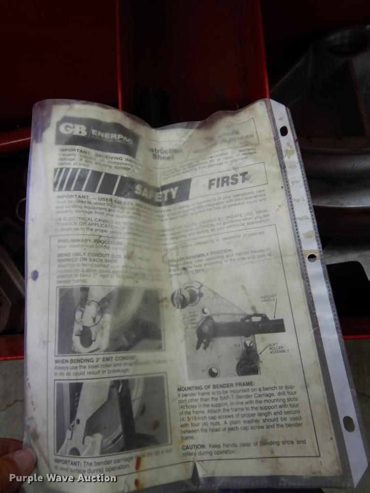 image for item DS9876 Gardner Bender pipe bender