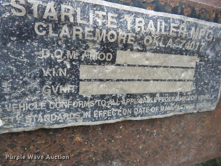 image for item K6377 2001 Starlite 7-1023 utility trailer