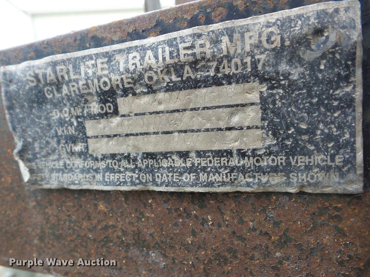 image for item K6377 2001 Starlite 7-1023 utility trailer