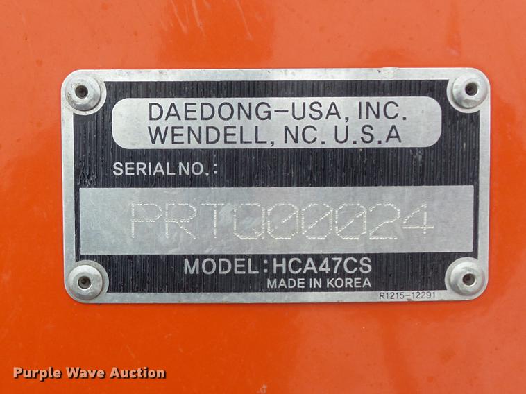 image for item CC9608 2015 Kioti HCA47CS roto tiller