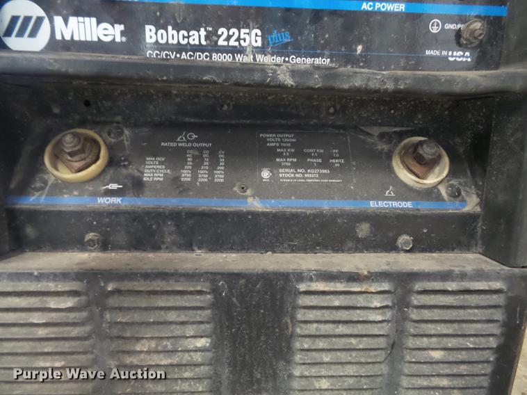 image for item CC9613 1997 Miller Bobcat 225G Plus welder/generator