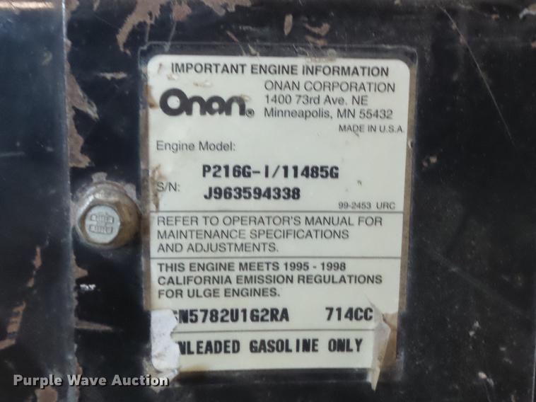 image for item CC9613 1997 Miller Bobcat 225G Plus welder/generator