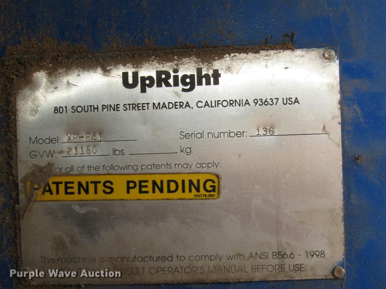 image for item DA3153 Up Right XR841 telehandler