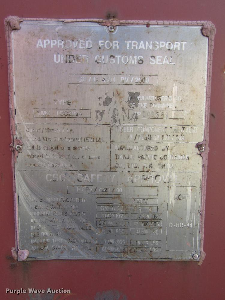 image for item DA3173 2005 GVC container