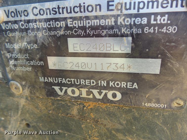 image for item DB1438 2005 Volvo EC240BLC excavator