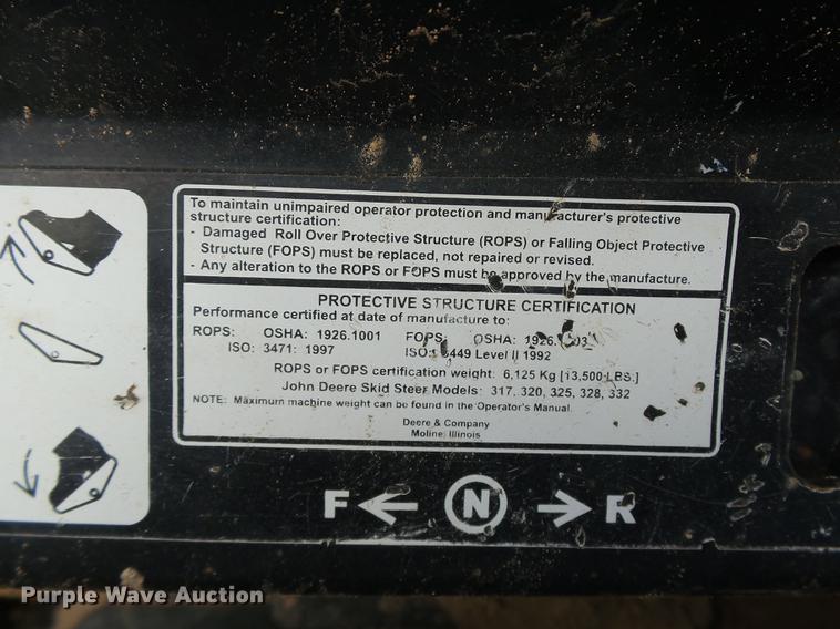 image for item DB4173 2005 John Deere 317 skid steer