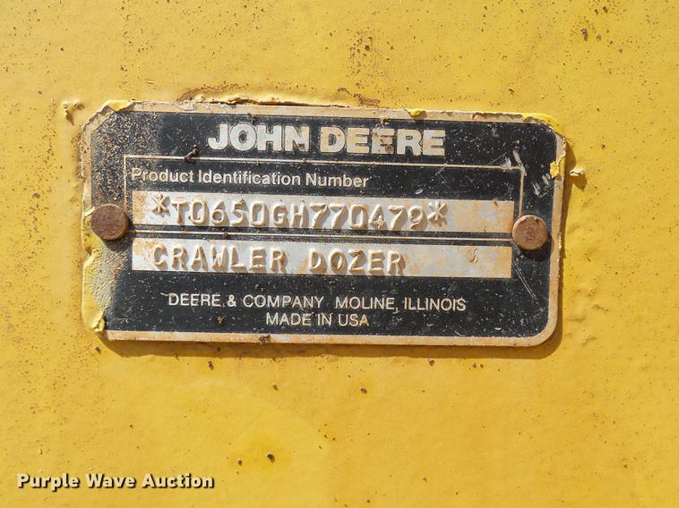 image for item DB4174 1990 John Deere 650G Series IV dozer