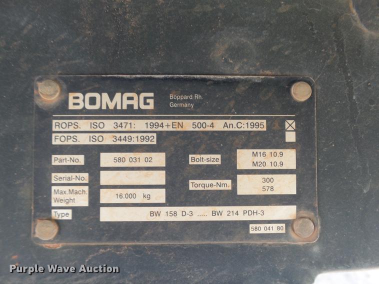 image for item DB4176 2005 Hypac C852C single drum compactor