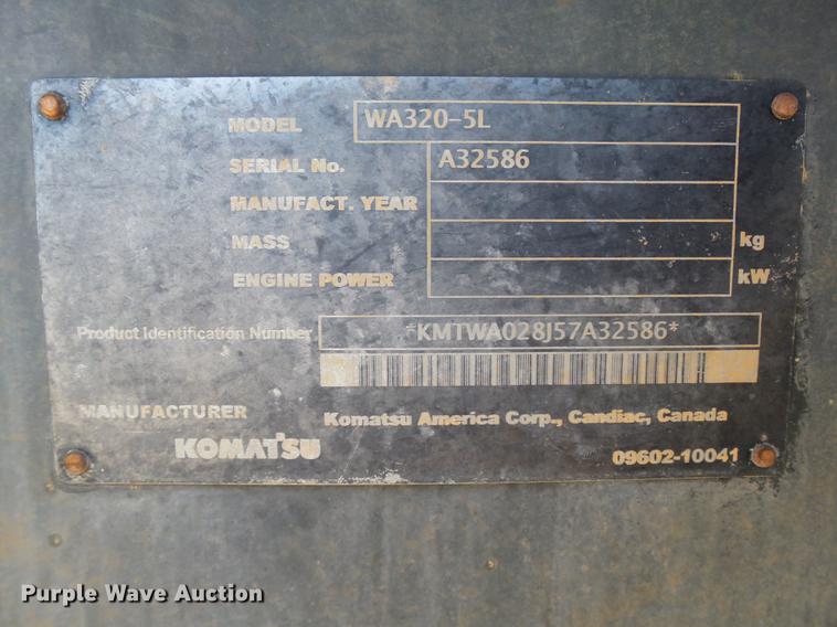 image for item DB4195 2006 Komatsu WA320-5L wheel loader