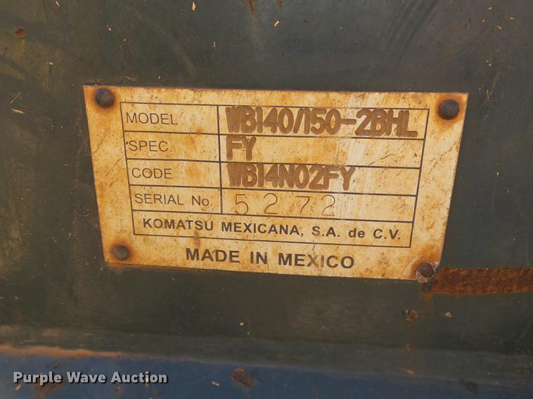 image for item DB4196 2005 Komatsu WB140-2N backhoe