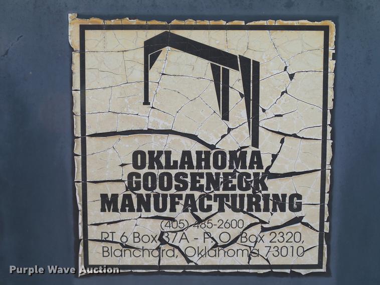 image for item DB4200 1994 Oklahoma Gooseneck Mfg. equipment trailer