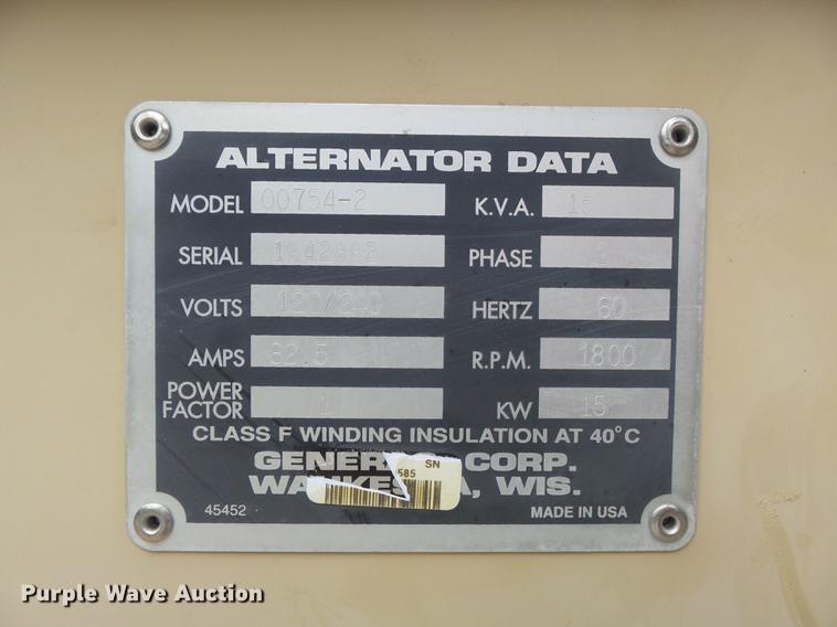 image for item DB6427 1998 Generac 00754-2 generator